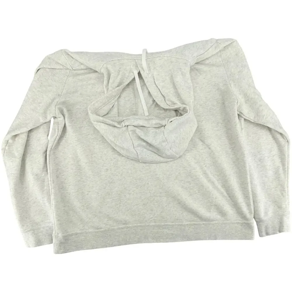 Womens Birch Heather/Black Nike Sportswear Club Fleece Pullover Hoodie XL DQ5793